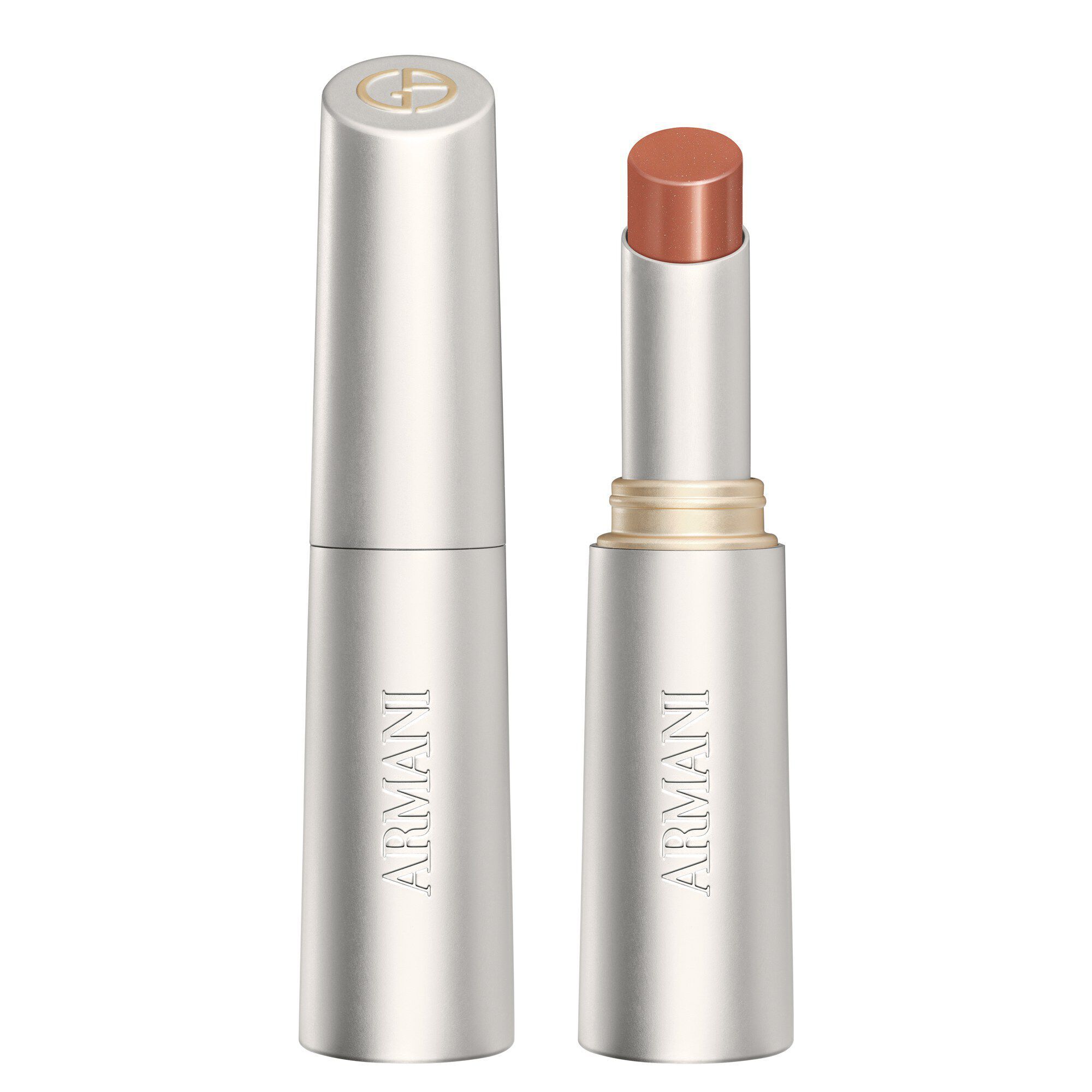 Armani Prisma Flash pakket, met elegante zilveren verpakking en iconisch GA -logo.