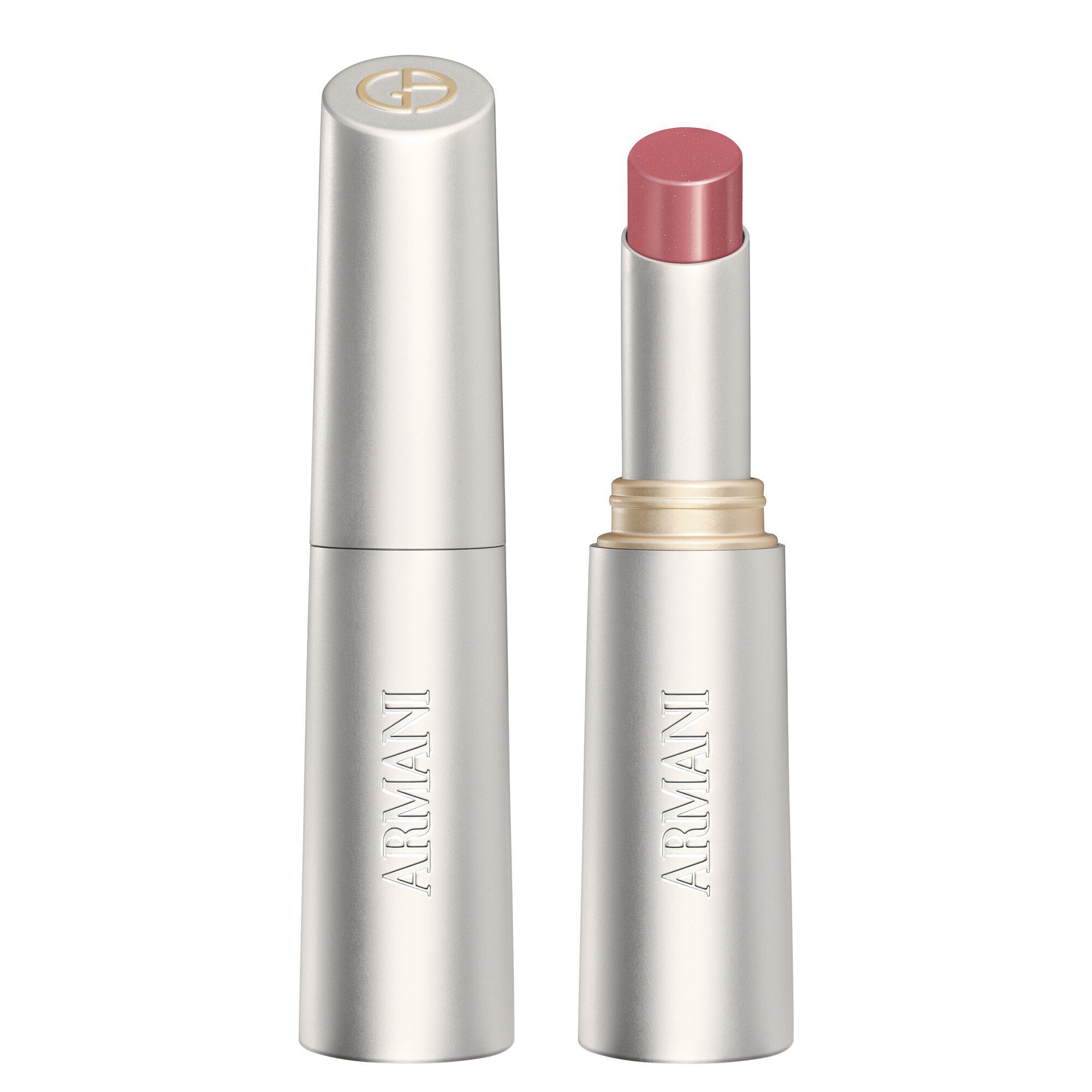 Armani Prisma Flash pakket, met elegante zilveren verpakking en iconisch GA -logo.