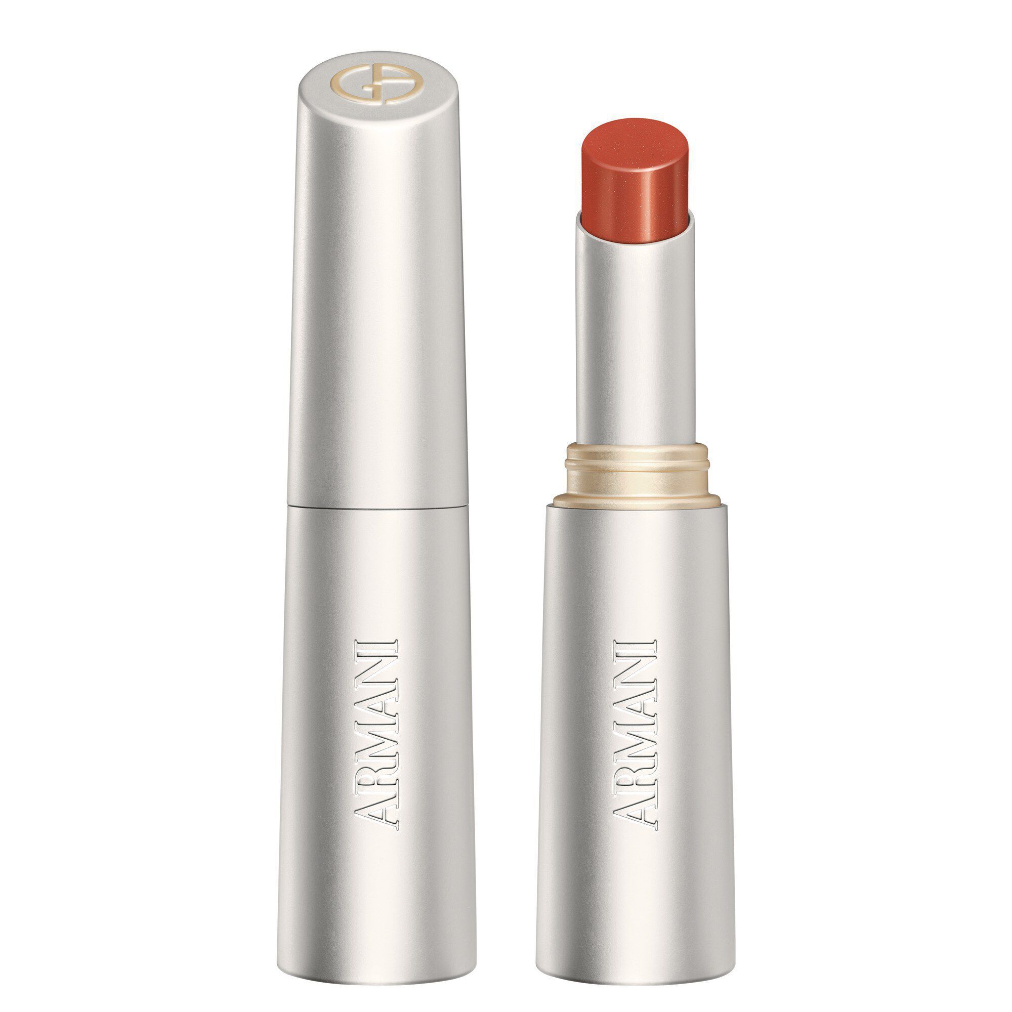Armani Prisma Flash pakket, met elegante zilveren verpakking en iconisch GA -logo.